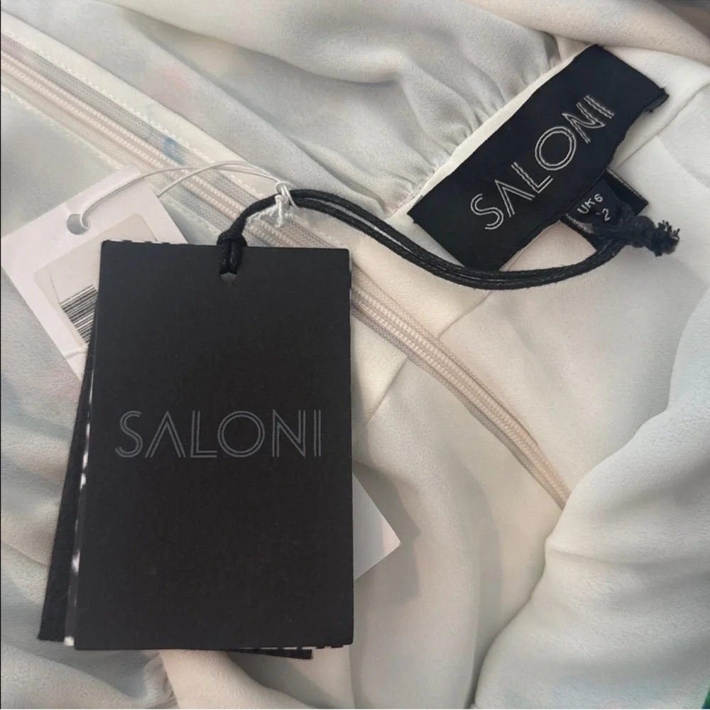 Saloni Olivia Silk Blend Floral Mini Dress NWT